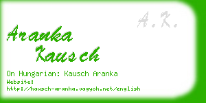 aranka kausch business card